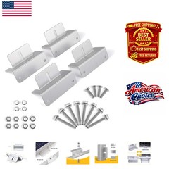 4 Pack Z Brackets for Solar Installation | Lightweight Aluminum & Steel Design