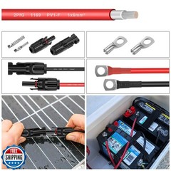Shirbly 10AWG (6mm²) Tinned Copper PV Extension Cable – Solar Panel Connectio