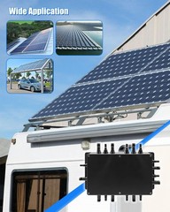 8 String Solar PV Combiner Box, IP68 Waterproof Circuit Breaker Box with 30A …