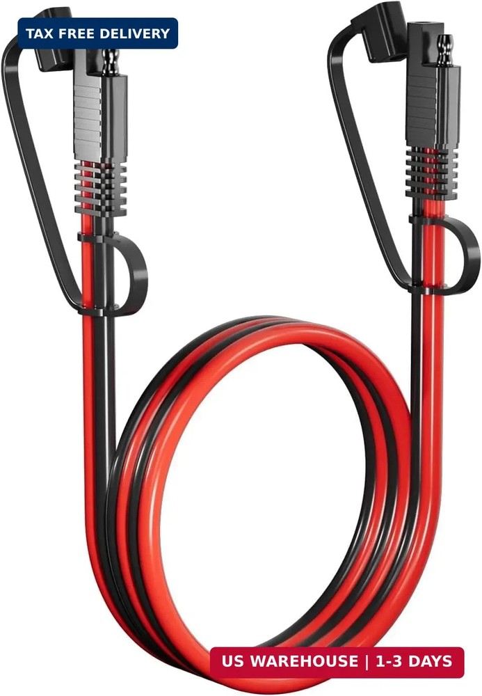 SAE Extension Cable 14AWG 6.6FT with Fuse for RV | SAE to SAE 14AWG 6.6FT, Fuse