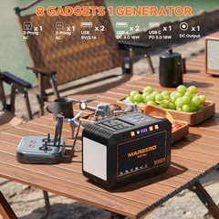 MARBERO Solar Generator 111Wh Portable Power Station with Solar Panel 30W Inc…