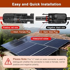 10FT Solar Charge Extension Cable 12AWG/14AWG with DC Connector for Power Statio