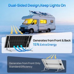 ECOWORTHY 200 watt Solar Panel NType, 2PCS 100 Watt 18V Monocrystalline
