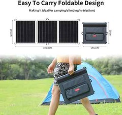 60W Portable Solar Panel GOFORT Foldable Solar Charger USB 18V DC QC 3.0 Output