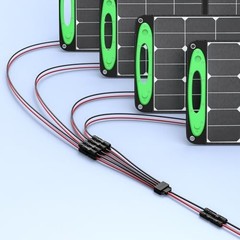 30A Solar Panel Y-Branch Connectors, Parallel Adaptor Cable, 2PCS Solar Wiring