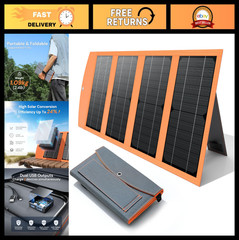 30W Portable Solar Charger USB Type-C Outputs Fast Charge 2 Devices IP67 Waterpr