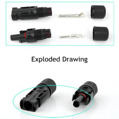 5 Pairs/Lot Solar Connectors with 2Pcs Spanner Waterproof Solar Panel Connector