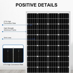 200W 12V Mono Solar Panels 200 Watt Solar Cells Power Home RV Trailer Marine