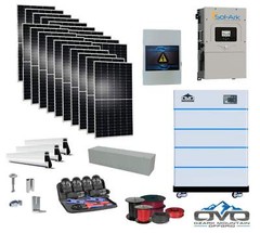 10KW Complete Offgrid Solar Kit – 15K Sol-Ark Inverter + 20.48KW OMO Stack Lithi