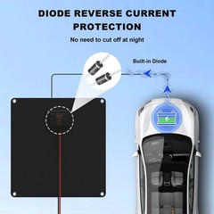 MHPOWOS 12V 10W Solar Panel Charger Car Solar Battery Trickle Charger Maintainer