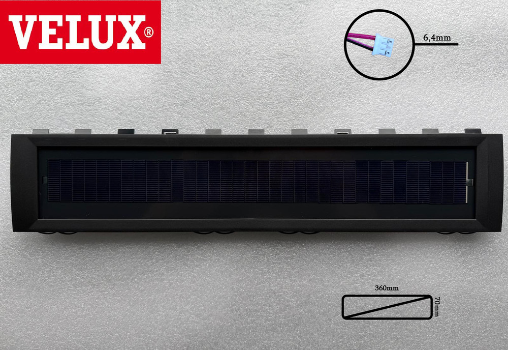 New Original Solar Panel Velux SSL-K (2012-2022) Conector 6,4mm