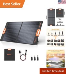 100W Portable Solar Panel for Power Station Generator, 20V Foldable Solar Cel…