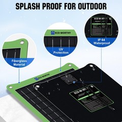 7.5W Solar Car Battery Charger Maintainer 12V Waterproof Portable Trickle Charge