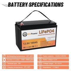 Solar 12V Lifepo4 Battery Pack 50Ah 100Ah 140Ah 200Ah for Cart RV Marine System