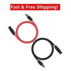6ft 10AWG Solar Panel Extension Cable – UV & Weatherproof with Male-Female Co…