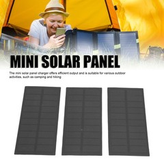 3Pcs Mini Solar Panel Charger 1.3W Monocrystalline PET For Battery Mobile P RCNR