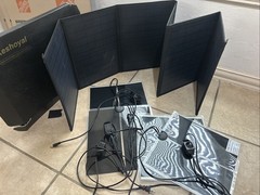Portable Solar Panel – 60W Foldable Solar Panels with 5V USB and 18V DC for C…