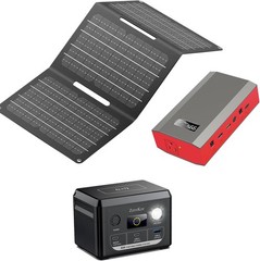 Solar Power Bank AC Outlet 110V 65W 100W USB C Fast Charging