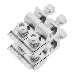 4Pcs Solar Mounting System Grounding Clips Aluminum Reusable Silver Home Use