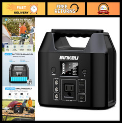 Portable Power Station 122.8Wh, LiFePO4 Solar Generator, 150W Power Bank for Cam