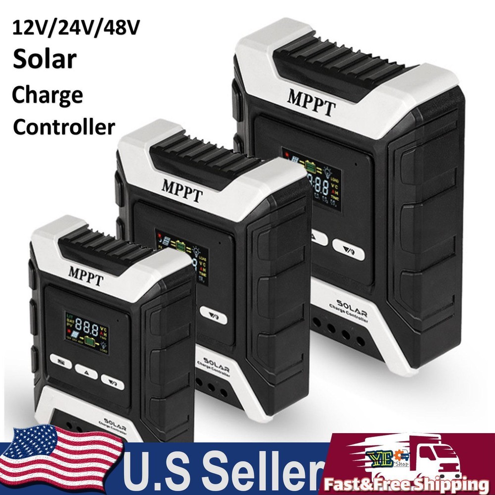 20-60A MPPT Solar Charge Controller Charger 12V/24V/48V with Color LCD Display