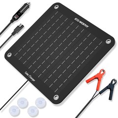 ECO-WORTHY 10W Solar Car Battery Charger Maintainer 12V Waterproof Solar Pane…