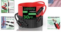 30ft 10AWG Solar Extension Cable with Waterproof Connectors