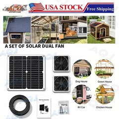 18V Weatherproof Solar Panel Kit with DC Fan for Efficient Outdoor Ventilation