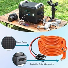 Solar Connector to DC 8mm Extension Cable 30FT, 14/12AWG Heavy Duty 30 FT