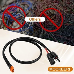 MOOKEERF Solar to XT60i Cable 10AWG with Flame Retardant Protective Sleeving …