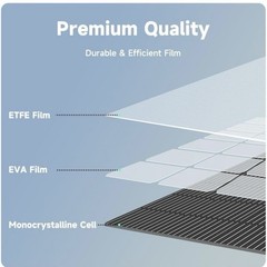 Powerwin PWS220 220W Foldable Monocrystalline Solar Panel Kit Weather Resistant