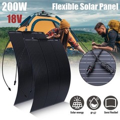 200W Watt Portable Flexible Solar Panel RV Camping Off-Grid Rooftop 12V/24V/36V