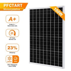100W 12V Solar Panel MONO High-Efficiency PV Module Charger for RV Marine Home