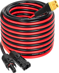 MOOKEERF Solar to XT60 Extension Cable 10AWG 30FT Solar Connector to XT60 Adapte