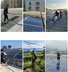 Solar Panel Cleaning Machine Double Head Retractable Photovoltaic Panels Brush