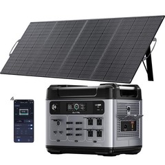 P2001 Pro 3200W/2048Wh Power Station With 400W Solar Panel, 4 AC Outlets