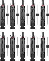 30A PV Solar Panel Connector Male/Female, 10 PCS | Built-in Diode, Waterproof…