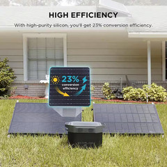 2 Pcs 100-Watt Monocrystalline Silicon Rigid Solar Panel for Power Station/Gener