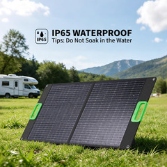 100W Portable Solar Panel for Power Station, 23.5% High Efficiency ETFE Foldable