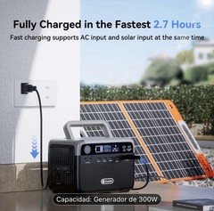 Estacion De Energia 300W Portatil Generador Solar Portable Power Station Acampar