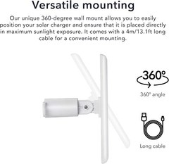 Solar Panel (2W 5V) Compatible with Ring Spotlight Cam Battery/Stick up Cam Batt