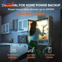2000 plus Portable Power Station 2042Wh Lifepo4 Solar Generator 3000W AC Output