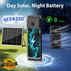 ZIZIWIN 7.5″ Solar Fan Large Battery Backup