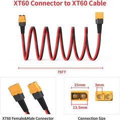 10AWG 75FT XT60 Extension Cable 2 6 10 20 35 50 75 100FT XT60 Female to Male Con