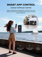 OUKITEL 1024Wh Power Station, 1800W Solar Generator, LiFePO4 Battery Back Energy