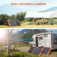 High-Efficiency 100W Portable Solar Charger – Ideal for Home Backup & Travel