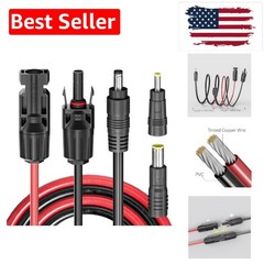 16 AWG Solar Panel Connector Cable 4.59ft with DC Adaptors for Generators