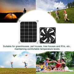 6V Solar Panel Powered Fan Waterproof Fan 10W Solar Exhaust Fan for Greenhouse