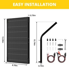 10W 12V Solar Battery Charger & Maintainer with Built-in MPPT Charge Controll…