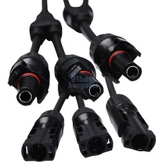 Solar Panel Y Branch Cable Connection Waterproof Adapter Connector Extension
